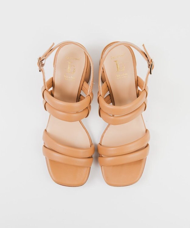 BONTRE 【LucaGrossi/ルカグロッシ】パフィーストラップヒールサンダル/ L021S-VS ベージュ