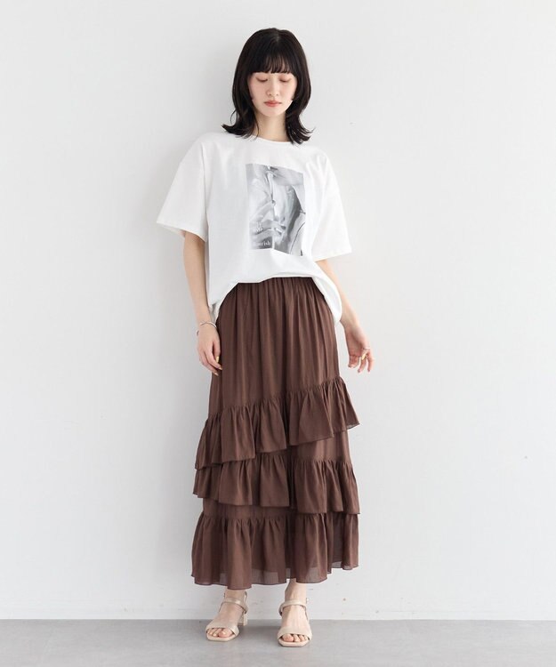 YECCA VECCA 【UVカット】フォトプリントTee Off White