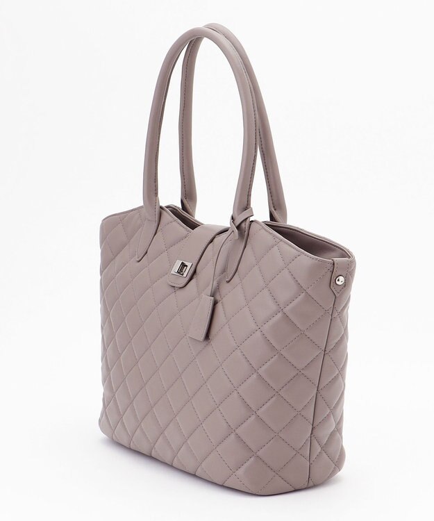 J.PRESS LADIES 【A4サイズ収納可】キルティング トートバッグ ベージュ系