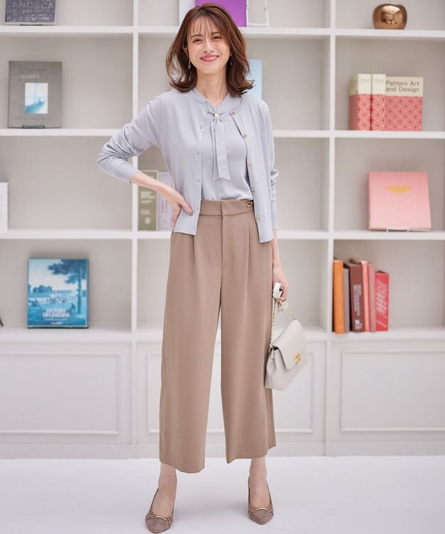 ANY SIS 【洗える】ベーシック カーディガン アイスブルー