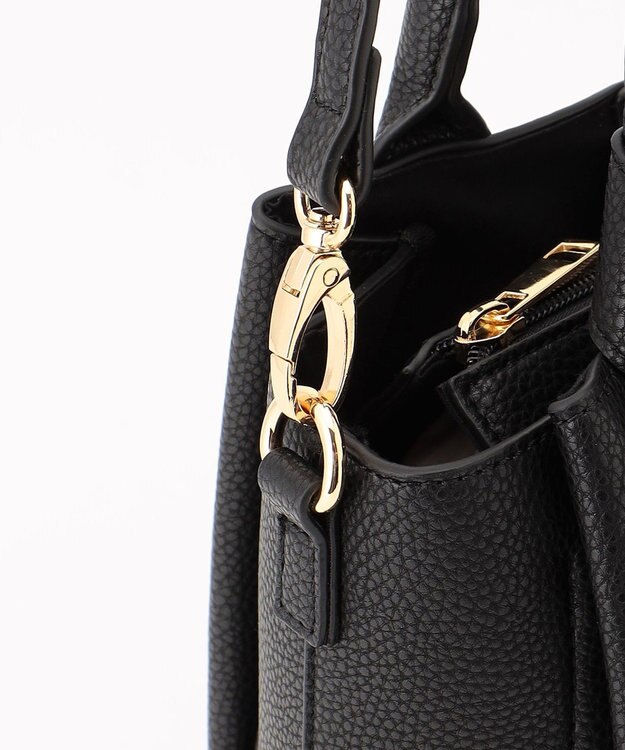 LA BAGAGERIE 【MONICA】リボンハンドルバッグ ブラック