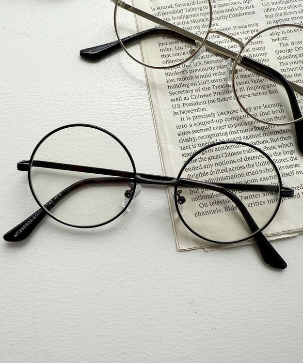 WEGO 【ユニセックス着用ITEM】メタルレームクリアレンズアイウェア 柄4