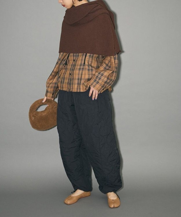 Green Parks キルティングカーブパンツ Black