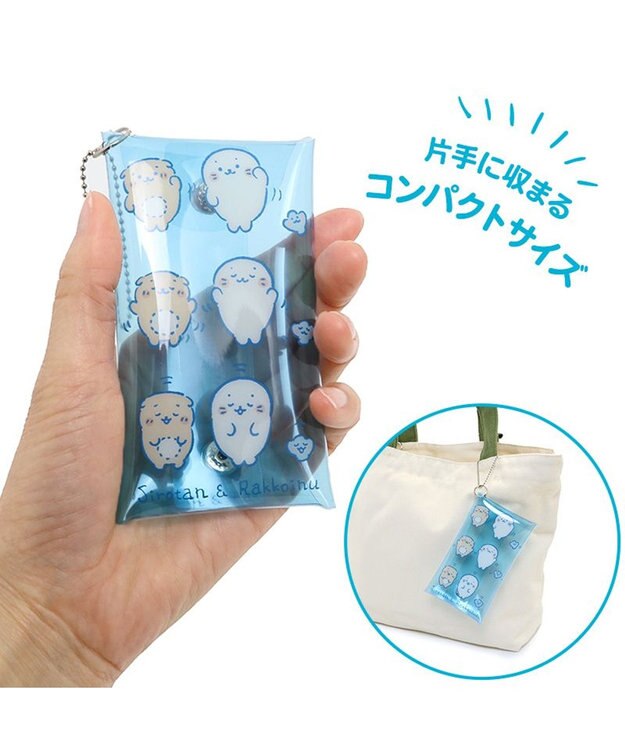 Mother garden しろたん クリアマルチケース 【単品】 しろたん＆らっこいぬ柄