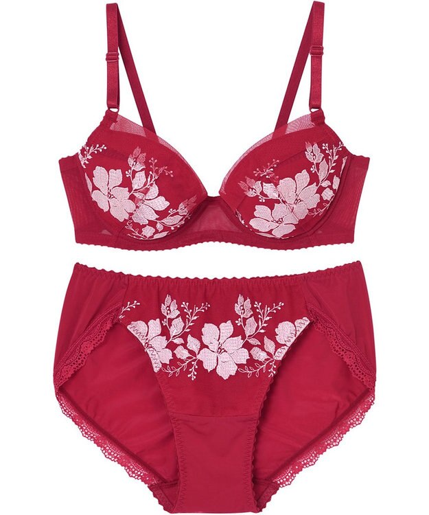 Wing WEB限定　ブラ＆ショーツセット　3/4カップブラ　ウイング／ワコール　CB3710 レッド