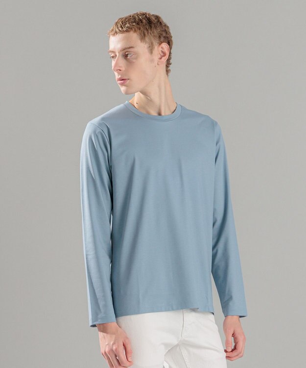 JOSEPH HOMME コンパクトストレッチジャージー　クルーネックカットソー スカイブルー系