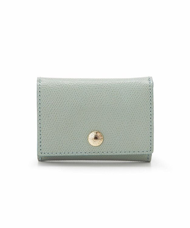 TOPKAPI 【TOPKAPI】角シボ型押し・三つ折りミニ財布 COLORATO コロラート グリーングレー