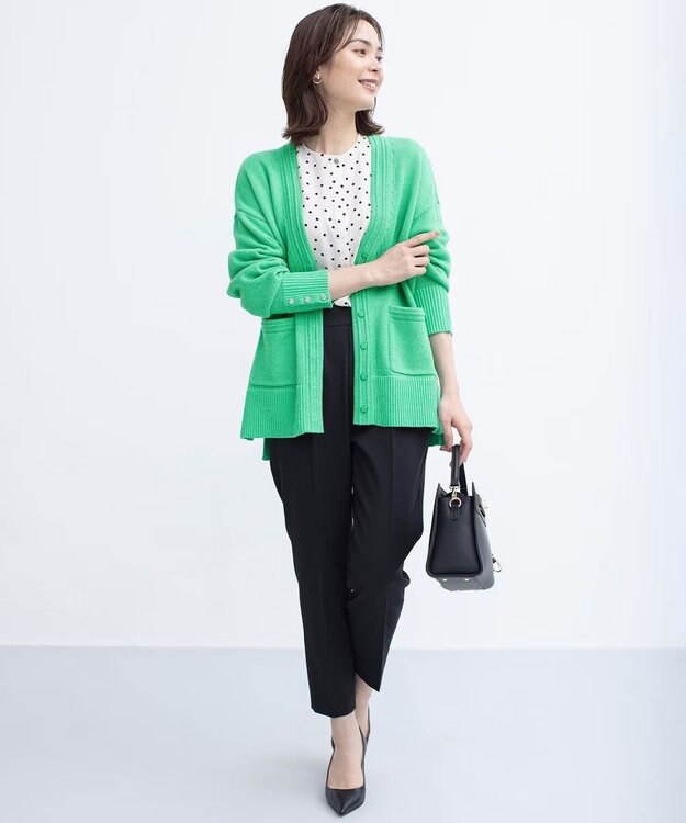 組曲 ドットジョーゼットプリント ブラウス アイボリー系5