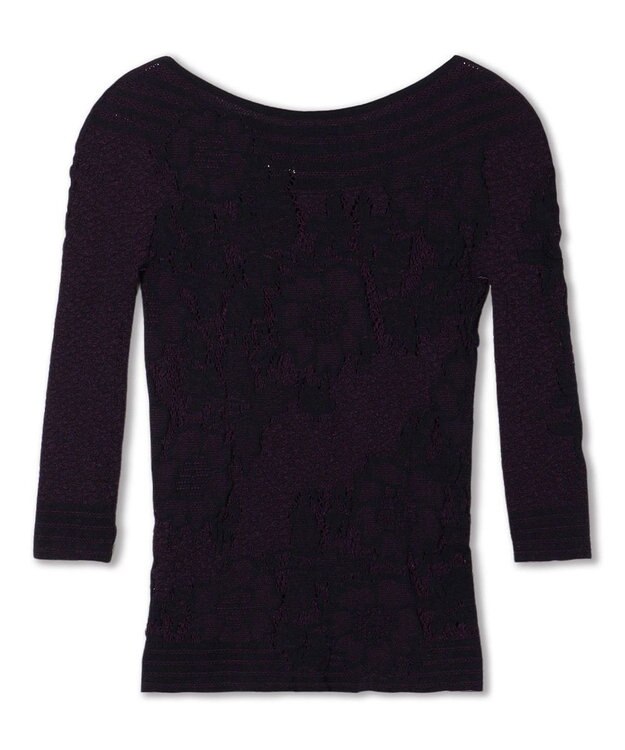 Chacott 【ノーソーイングニット】リバーシブルボートネックトップ ブラック