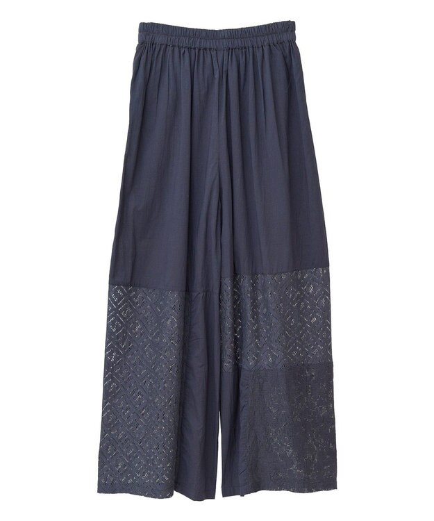 CRAFT STANDARD BOUTIQUE レースパッチワークパンツ Black