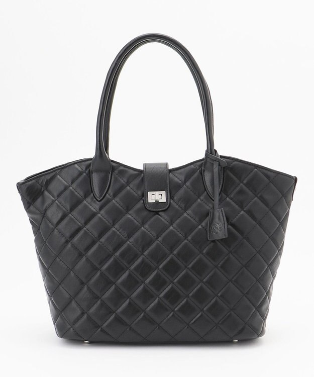 J.PRESS LADIES 【A4サイズ収納可】キルティング トートバッグ ブラック系