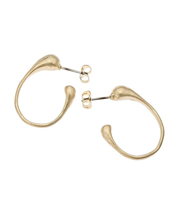 AMERICAN HOLIC 変形フープメタルピアス Silver