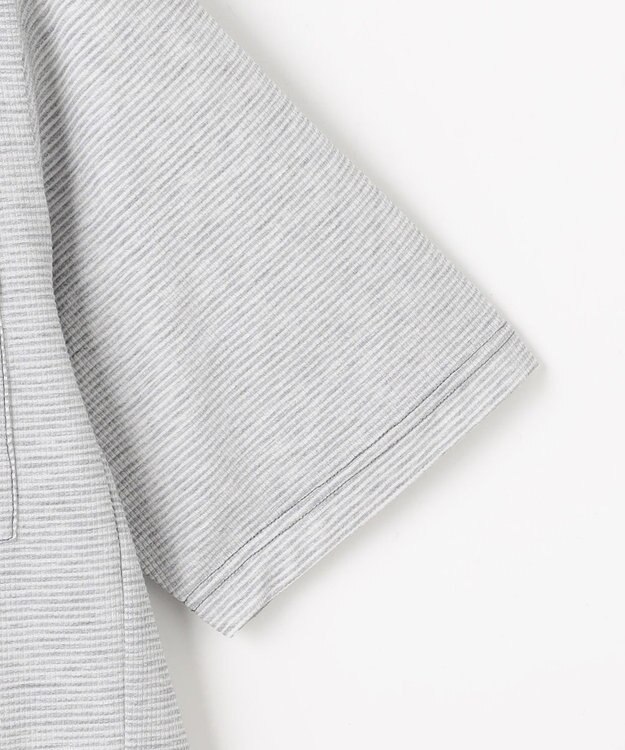 JOSEPH ABBOUD MOUNTAIN 【ゆったり】グリットワッフル アウトドアTシャツ ライトグレー系