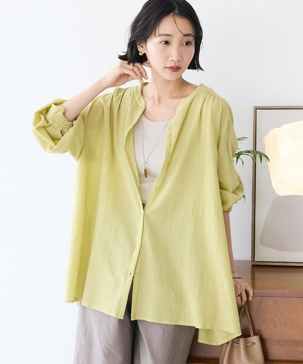 CRAFT STANDARD BOUTIQUE ジョーゼットスキッパーシャツ Yellow