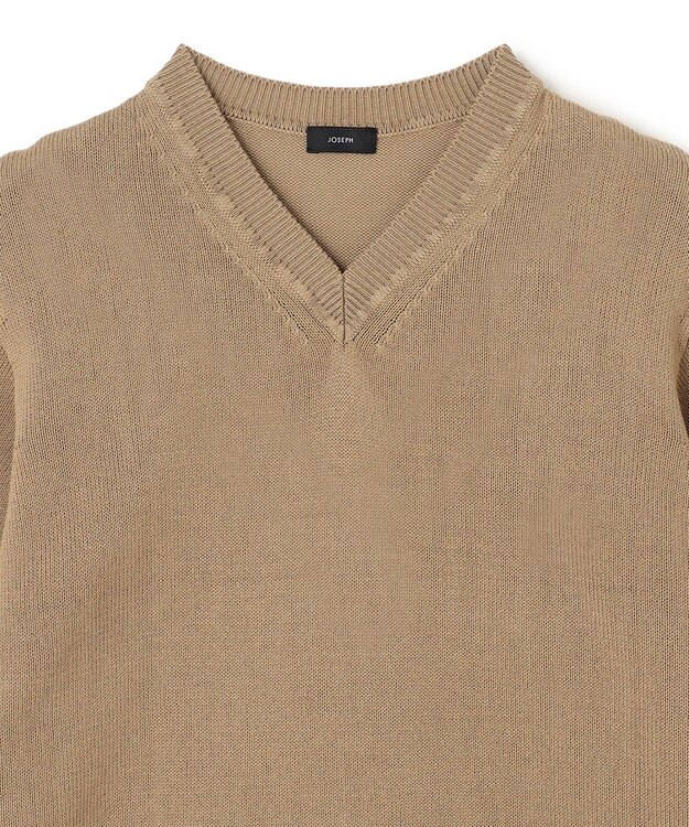 JOSEPH HOMME ラッスルギマ　Vネック半袖ニットＶＮ ベージュ系