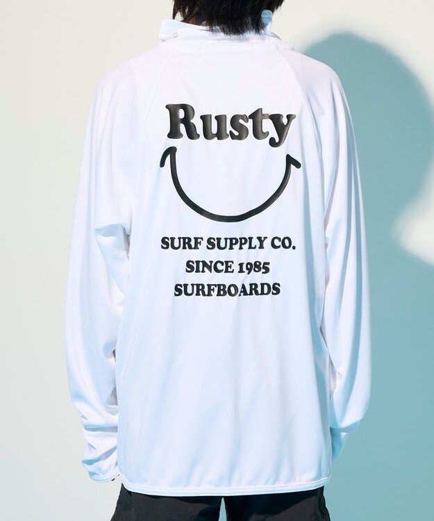 OP／FILA 【RUSTY】ニコちゃんプリントラッシュガード ホワイト
