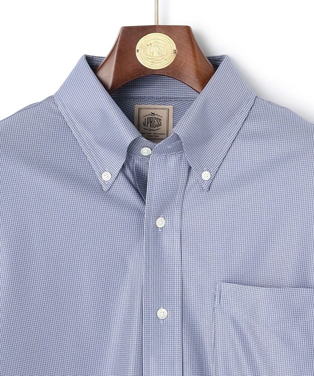 J.PRESS MEN 【吸水速乾 / UVケア / 高通気性】【SMART TECH】ハウンドトゥース ジャージーシャツ ネイビー系8