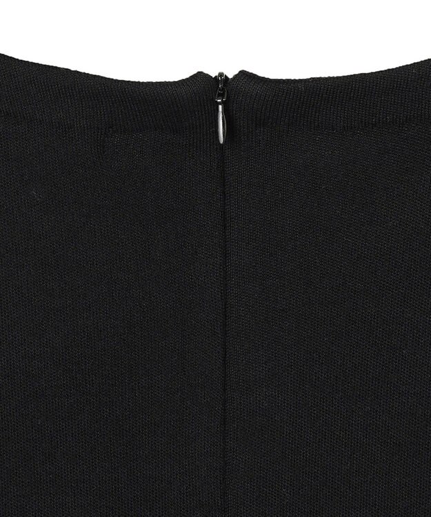 23区 【CLASSY.1月号掲載】ウールブレンド パール ニットワンピース ブラック系