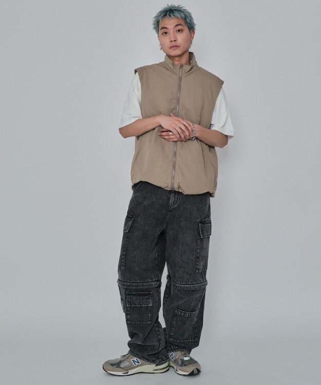 WEGO 2WAYマルチデニムカーゴパンツ デニムブラックソノタ