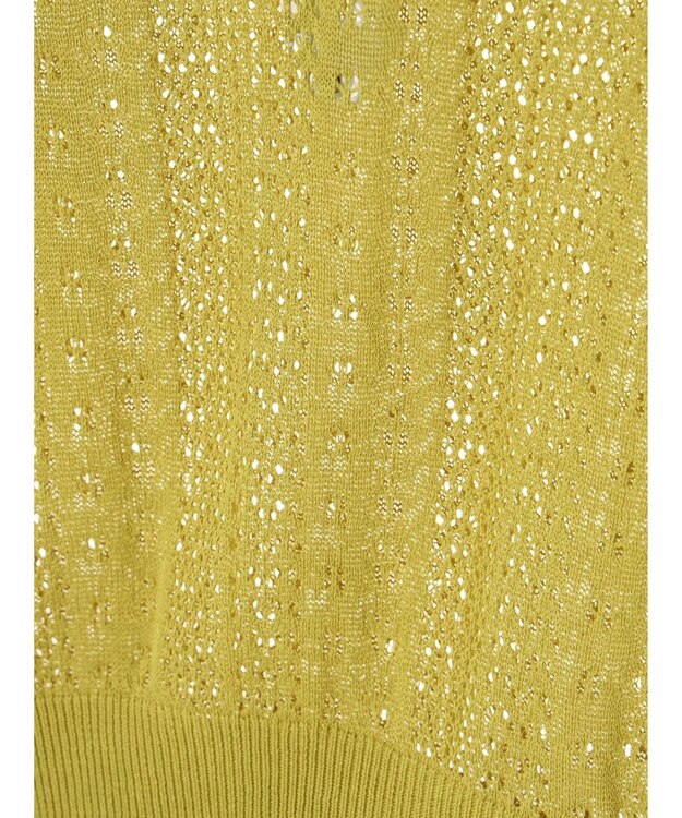 Green Parks ａ．透かし柄ニットプルオーバー Lime Green