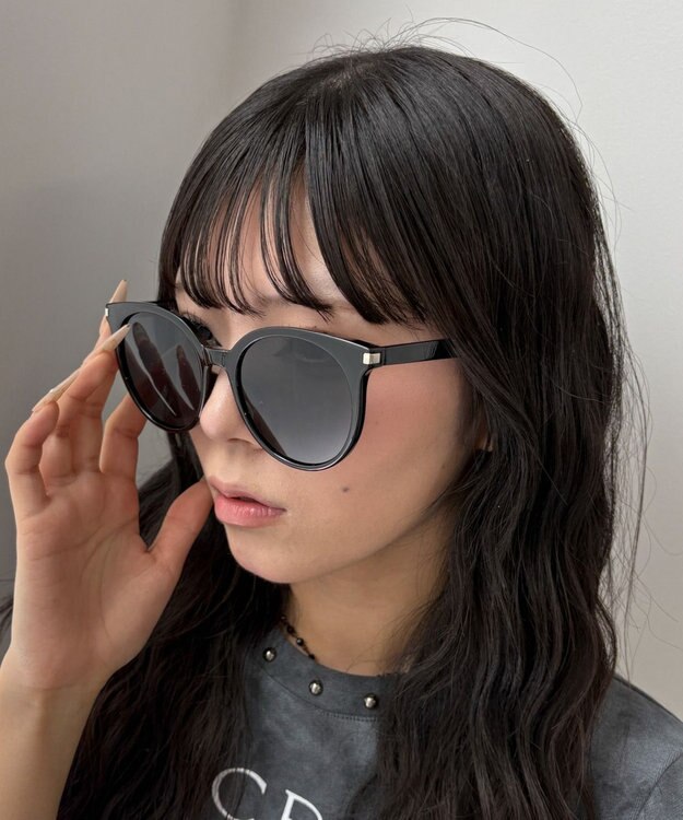 WEGO BIGボストンカラーレンズアイウェア ブラック