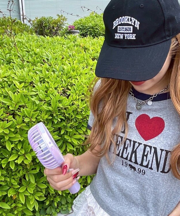 WEGO 【冷却/携帯扇風機/熱中症対策】オーロラハンディファン ライトパープル