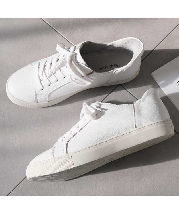 Pointer 本革スライドオンスニーカー ホワイト