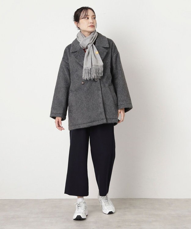 MOONBAT WEB限定【洗える】ミエル (miel) カシミヤ100％ プレーンマフラー グレー