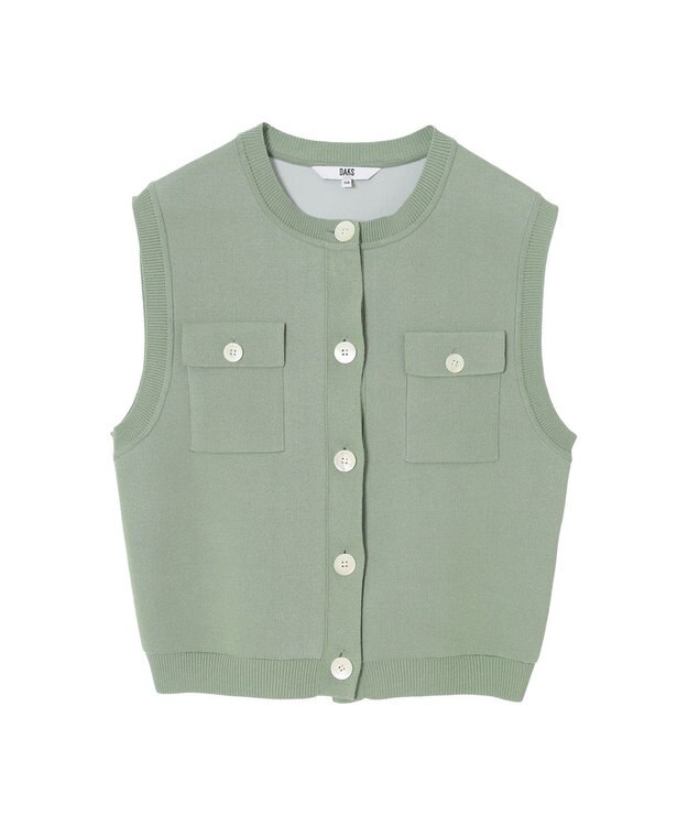 DAKS ダブルフェイス ショートベスト ライトグリーン