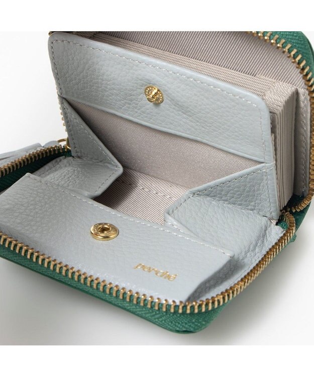 UNBILLION ペルケ perche / カラーコンビジャバラ・カードウォレット グリーン