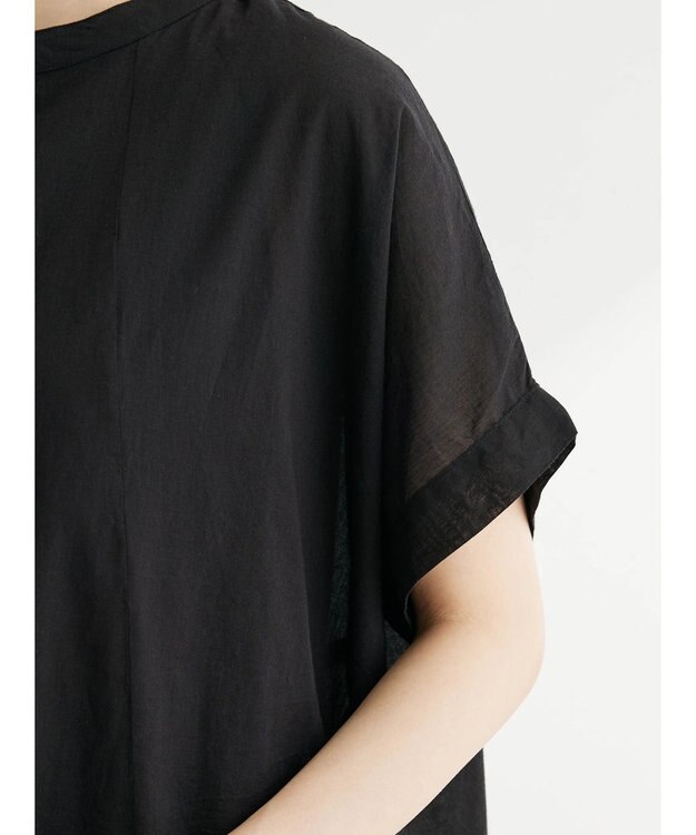 Green Parks インド綿　ＳＥＴ２点レイヤード風ブラウス Black