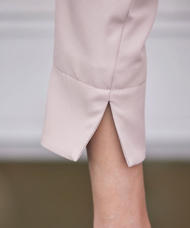 Tiaclasse L 【洗える】ダブルラインタックチュニック グレージュ