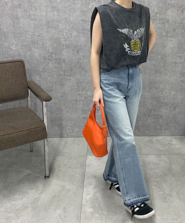 WEGO ヴィンテージウォッシュタックノースリーブT スミクロ