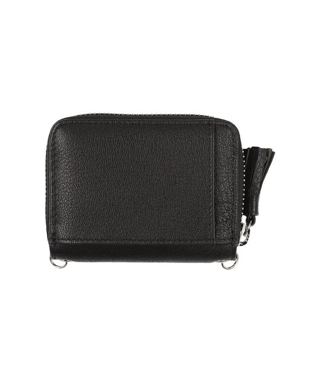 UNBILLION ペルケ perche / ドット刺繍ジャバラチャームウォレットショルダー ブラック