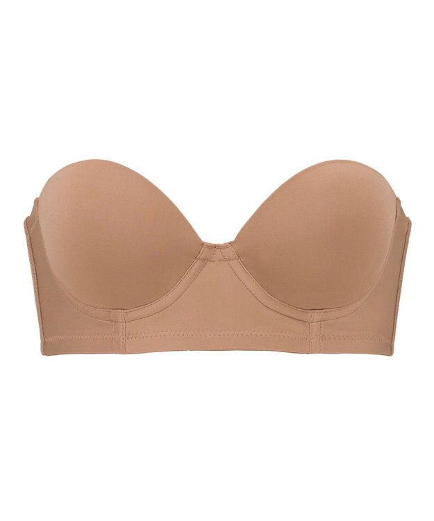 BRADELIS New York 【BRADELIS FIT / 響きにくい】モールドカップストラップレスブラ ブラデリス ズレにくい 補正 ブラジャー モカベージュ