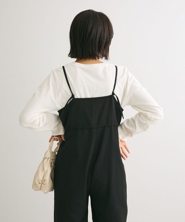 Green Parks ウエストリボンサロペット Black