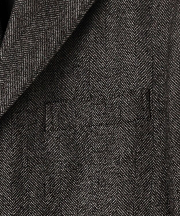 J.PRESS MEN 【ARTHUR HARRISON】 2080ヘリンボンフランネルチェスター コート オリーブ系8