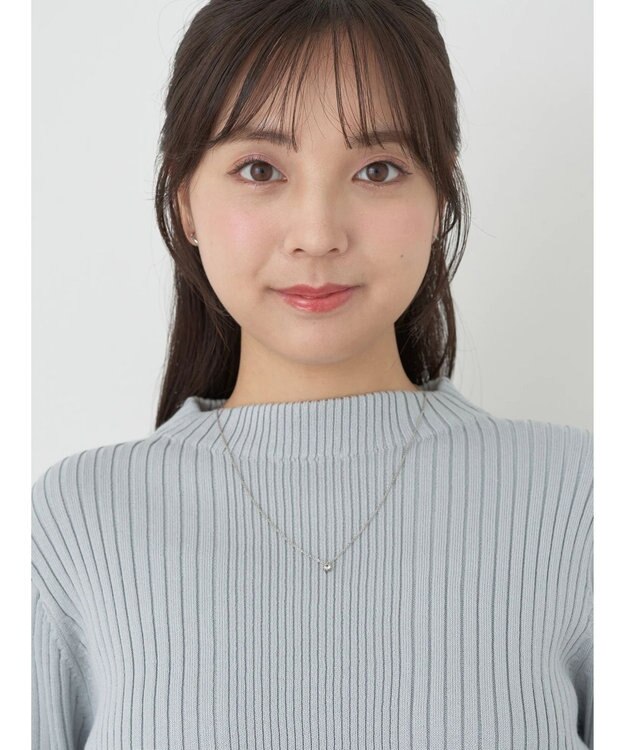 earth music&ecology 切り替えリブニットプルオーバー Sax