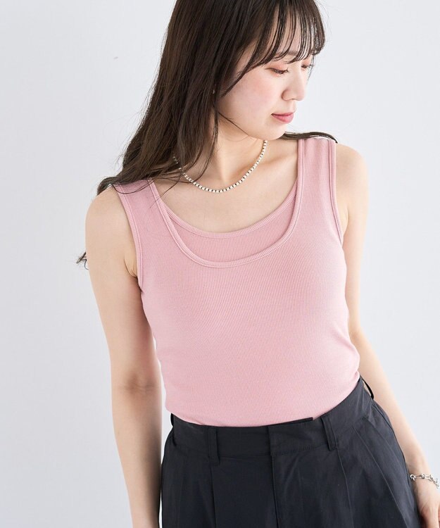 Green Parks ・Ｐｅｔｉｔ　Ｆｌｅｕｒ　レイヤードタンク Pink