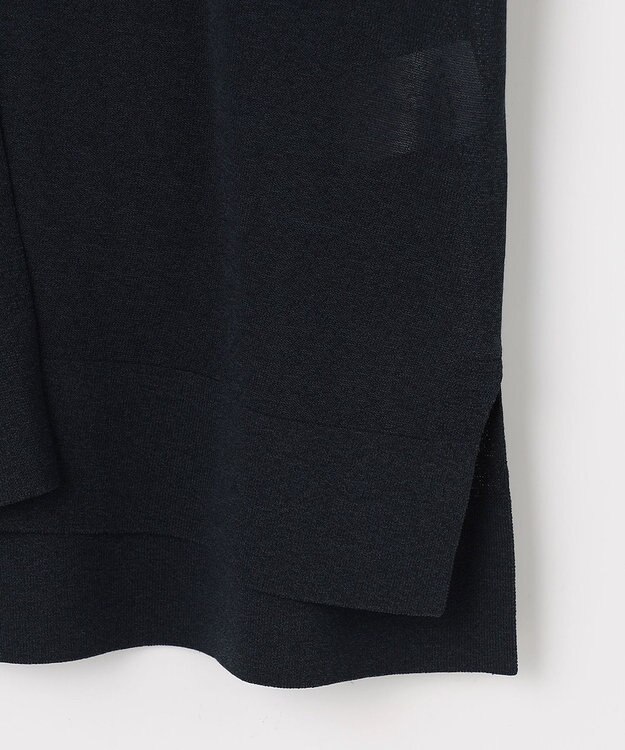 J.PRESS LADIES COOL ヴィスコース ミドル丈 カーディガン ネイビー系