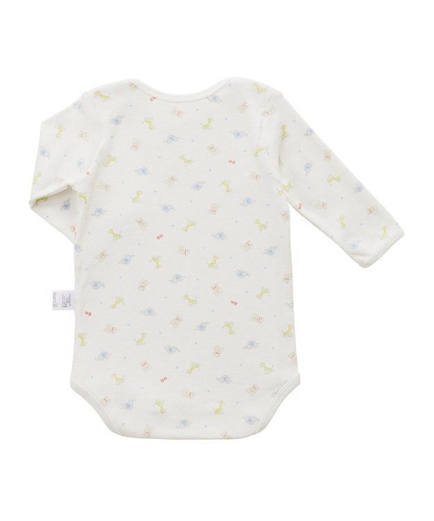 MIKI HOUSE HOT BISCUITS 【70-80cm】 長袖ボディシャツ(かぶり仕様) マルチカラー