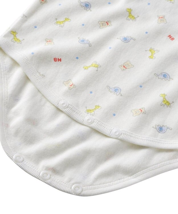 MIKI HOUSE HOT BISCUITS 【70-80cm】 長袖ボディシャツ(かぶり仕様) マルチカラー