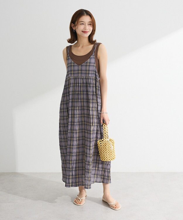 Green Parks ・Ｐｅｔｉｔ　Ｆｌｅｕｒ　レイヤードタンク Brown