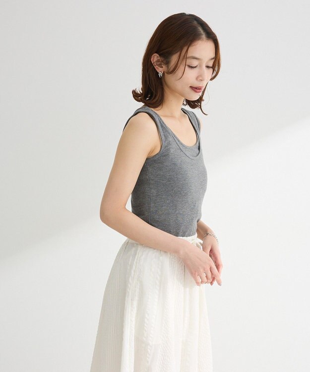 Green Parks ・Ｐｅｔｉｔ　Ｆｌｅｕｒ　レイヤードタンク Off White