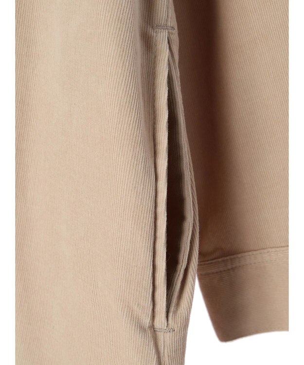 CRAFT STANDARD BOUTIQUE コーデュロイパールドット釦ワンピース Beige