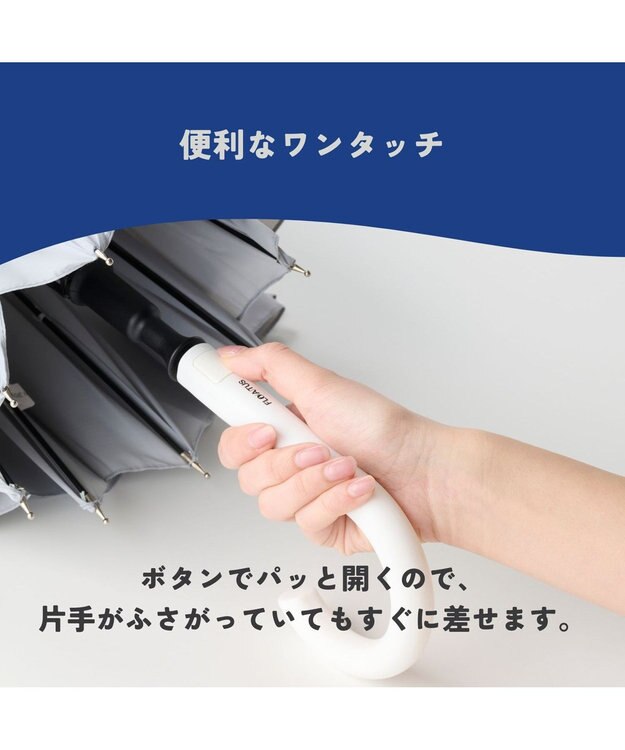 MOONBAT 【超撥水/ 耐風】フロータス (FLO(A)TUS) 長傘  無地 UV 60cm ライトグレー