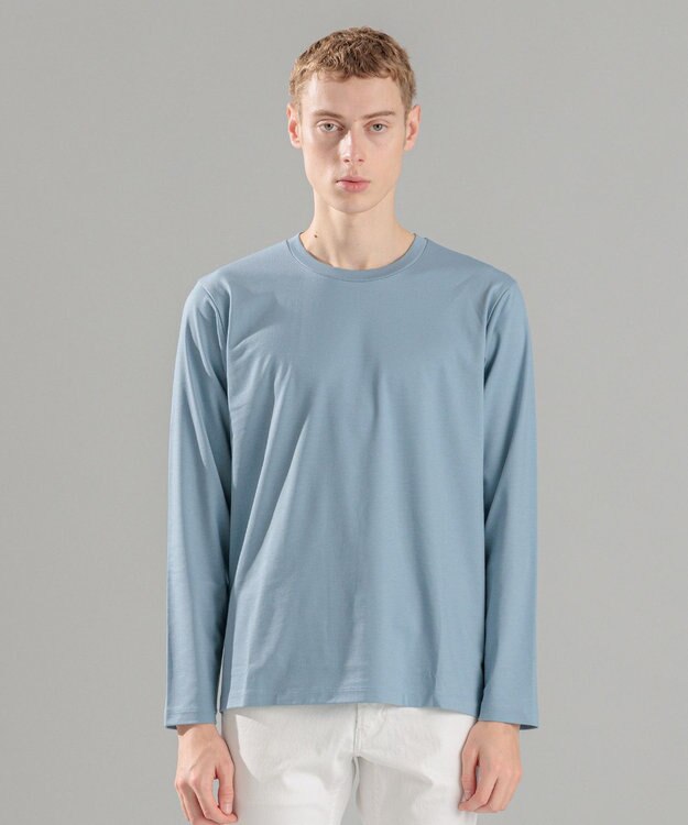 JOSEPH HOMME コンパクトストレッチジャージー　クルーネックカットソー スカイブルー系