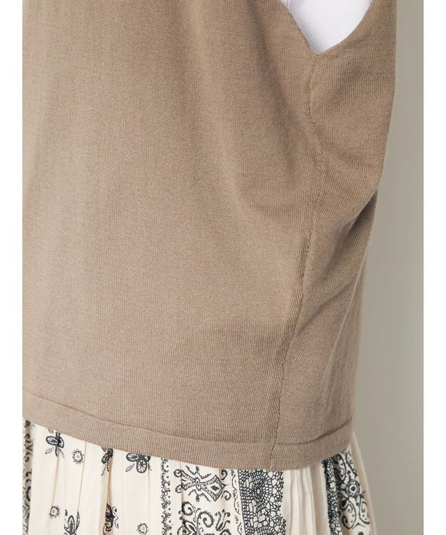 CRAFT STANDARD BOUTIQUE ＳＥＴ　カットプルオーバー＋ニットベスト Mocha