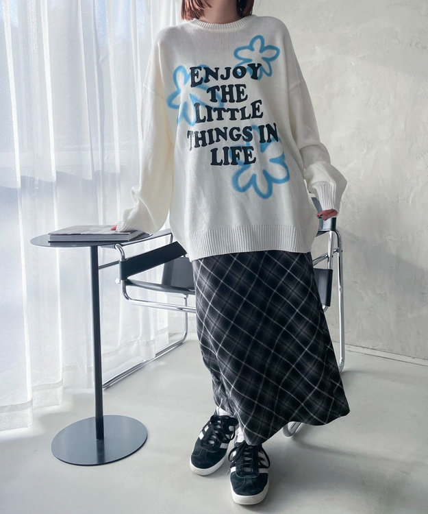 WEGO グラフィックBIGニットプルオーバー 柄3