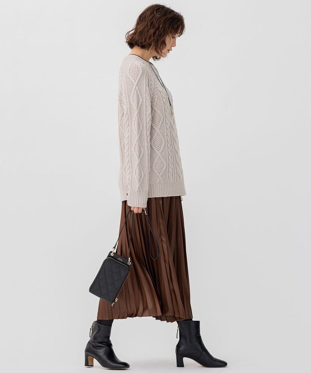 23区 【CLASSY.12月号掲載】アランパターン ニット ベージュ系